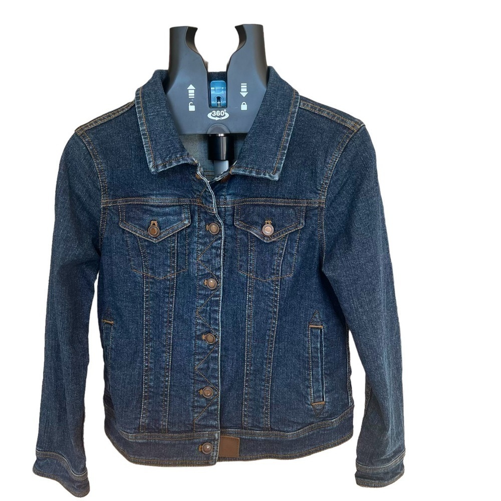 Jockey Person to Person Stretch Denim Jacket Women's Ink Wash Classic Size S